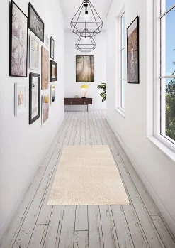 Tapis Manzo GoodHome blanc L.90 x l.60 cm