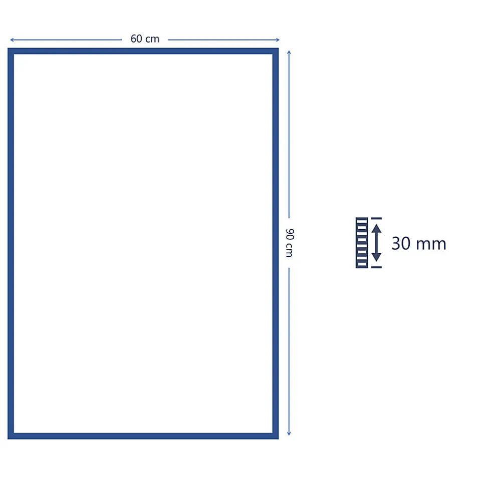 Tapis Manzo GoodHome bleu surf L.90 x l.60 cm