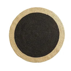 Tapis Mario - tapis rond fils métallisés bicolore - Douceur d'Intérieur - Tapis