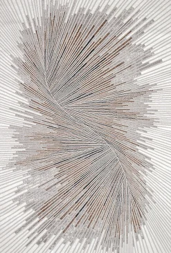 Tapis Mila brillant, abstrait design, Gris, 160 x 230 cm