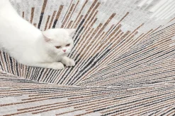 Tapis Mila brillant, abstrait design, Gris, 160 x 230 cm