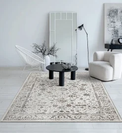 Tapis Mila brillant, classique ancien, Crème, 200 x 290 cm