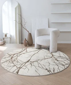 Tapis Mila brillant, nature, Crème, 200 cm Rond