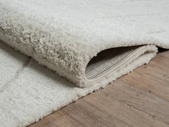 Tapis moderne shaggy entretien facile - Crème - 200 x 290 cm - Bahar Shaggy