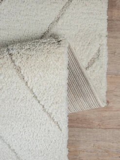 Tapis moderne shaggy entretien facile - Crème - 200 x 290 cm - Bahar Shaggy