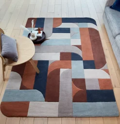 Tapis moderne tufté main en laine JINGA 160x230 cm
