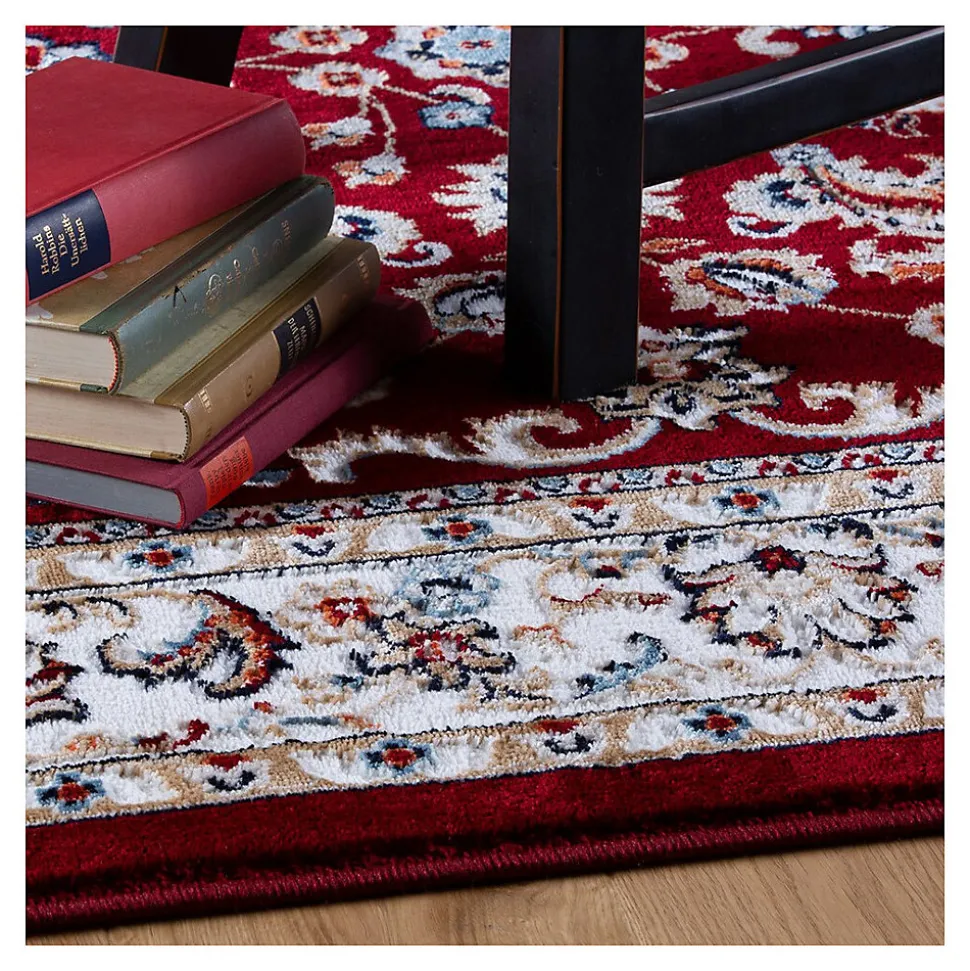 Tapis oriental en polyester Aksan 170x120 CM - Rouge
