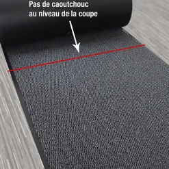 Tapis paillasson pour porte d'entrée - Anthracite - Rouleau de 1,2m x 2m