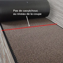 Tapis paillasson pour porte d'entrée - Marron - 90 x 150 cm