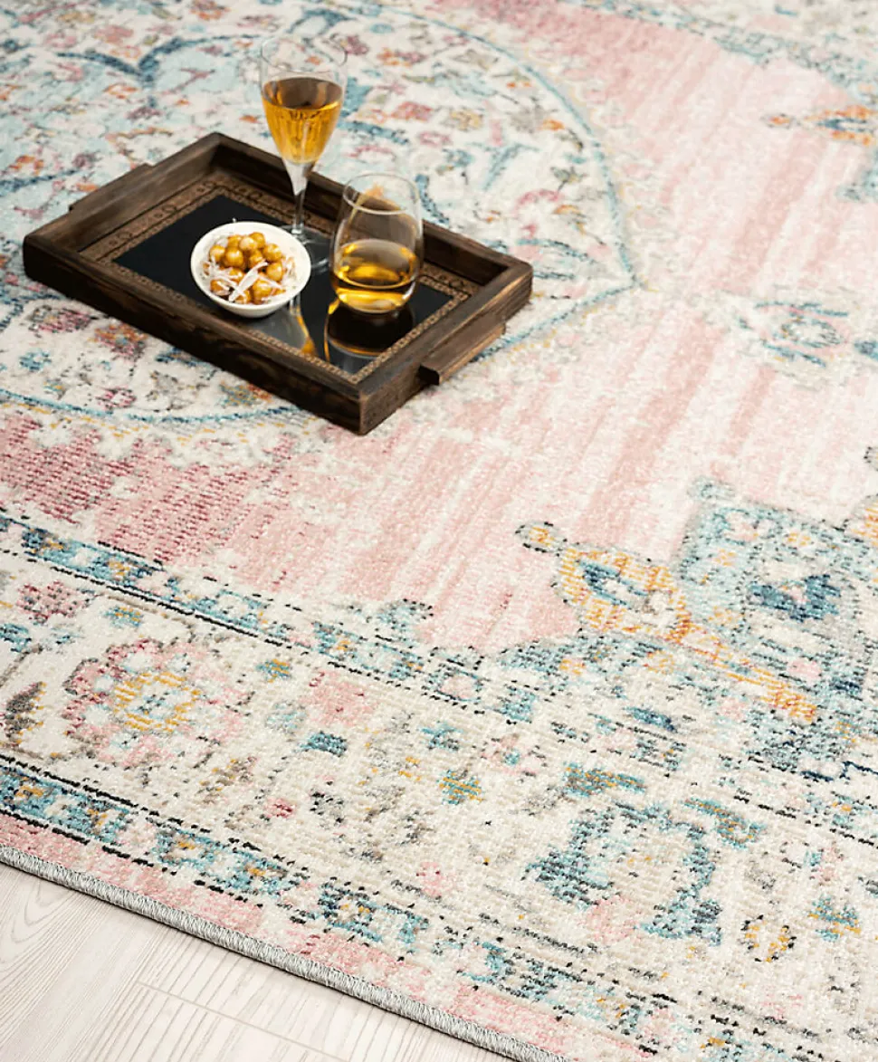 Tapis Palma extérieur Oriental, Rose, 80 x 300 cm