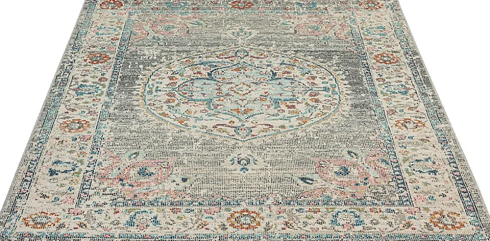 Tapis Palma extérieur Oriental, Gris, 80 x 150 cm