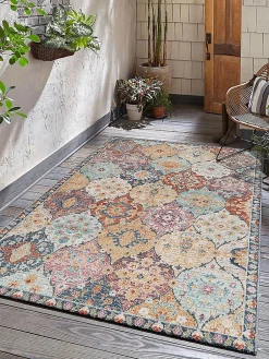 Tapis Palma extérieur Ornament, Multi, 120 cm Rond