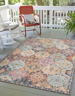 Tapis Palma extérieur Ornement, Multi, 80 x 150 cm