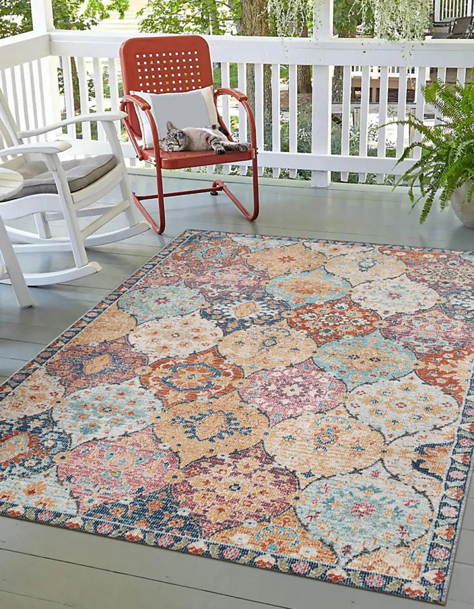 Tapis Palma extérieur Vintage, Multi, 120 x 170 cm