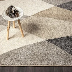 Tapis Pearl moderne salon moderne contour, Beige, 120 x 160 cm