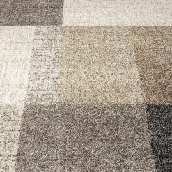 Tapis Pearl moderne salon découpe géométrique, Beige, 200 x 280 cm