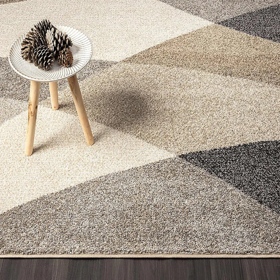 Tapis Pearl moderne salon moderne contour, Beige, 200 x 280 cm