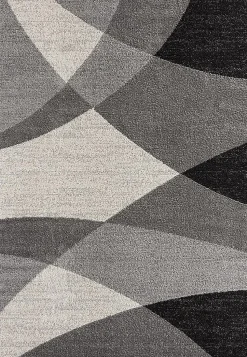 Tapis Pearl moderne salon moderne contour, Gris, 120 x 160 cm