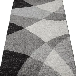 Tapis Pearl moderne salon moderne contour, Gris, 120 x 160 cm