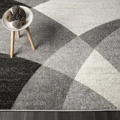Tapis Pearl moderne salon moderne contour, Gris, 120 x 160 cm