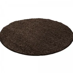 Tapis poils longs shaggy tissé motif uni UNI L, Marron