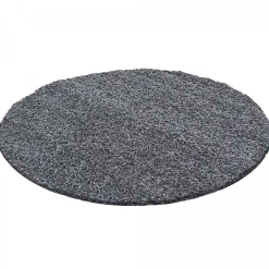Tapis poils longs shaggy tissé motif uni UNI L, Gris