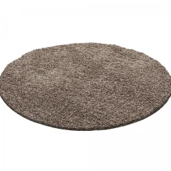 Tapis poils longs shaggy tissé motif uni UNI L, Mocca