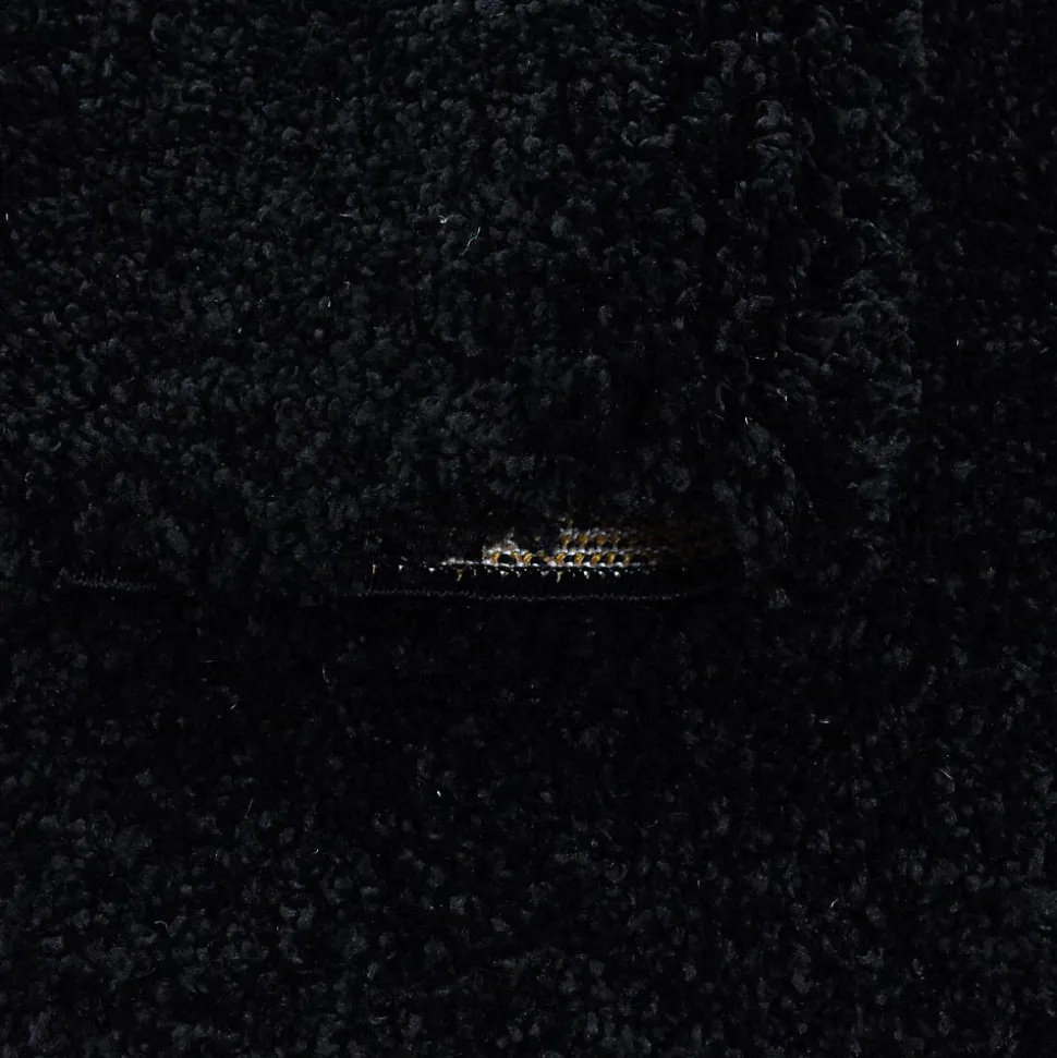 Tapis poils longs shaggy tissé motif uni UNI I, Noir