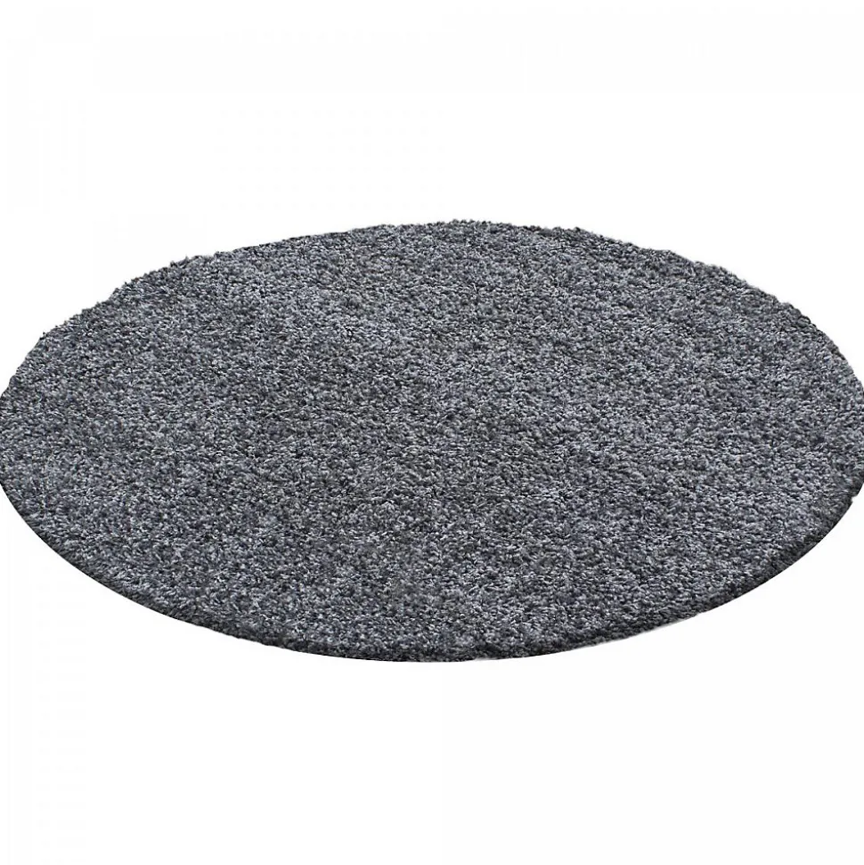 Tapis poils longs shaggy tissé motif uni UNI L, Gris