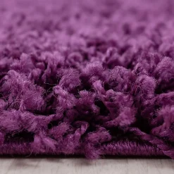 Tapis poils longs shaggy tissé motif uni UNI L, Violet