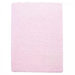 Tapis poils longs shaggy tissé motif uni UNI L, Rose