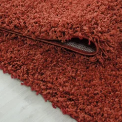Tapis poils longs shaggy tissé motif uni UNI L, Terra