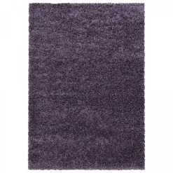Tapis poils longs shaggy tissé motif uni UNI I, Violet