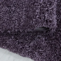 Tapis poils longs shaggy tissé motif uni UNI I, Violet