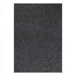 Tapis pour une chambre ou une entrée tissé motif uni SAKRDA, Noir