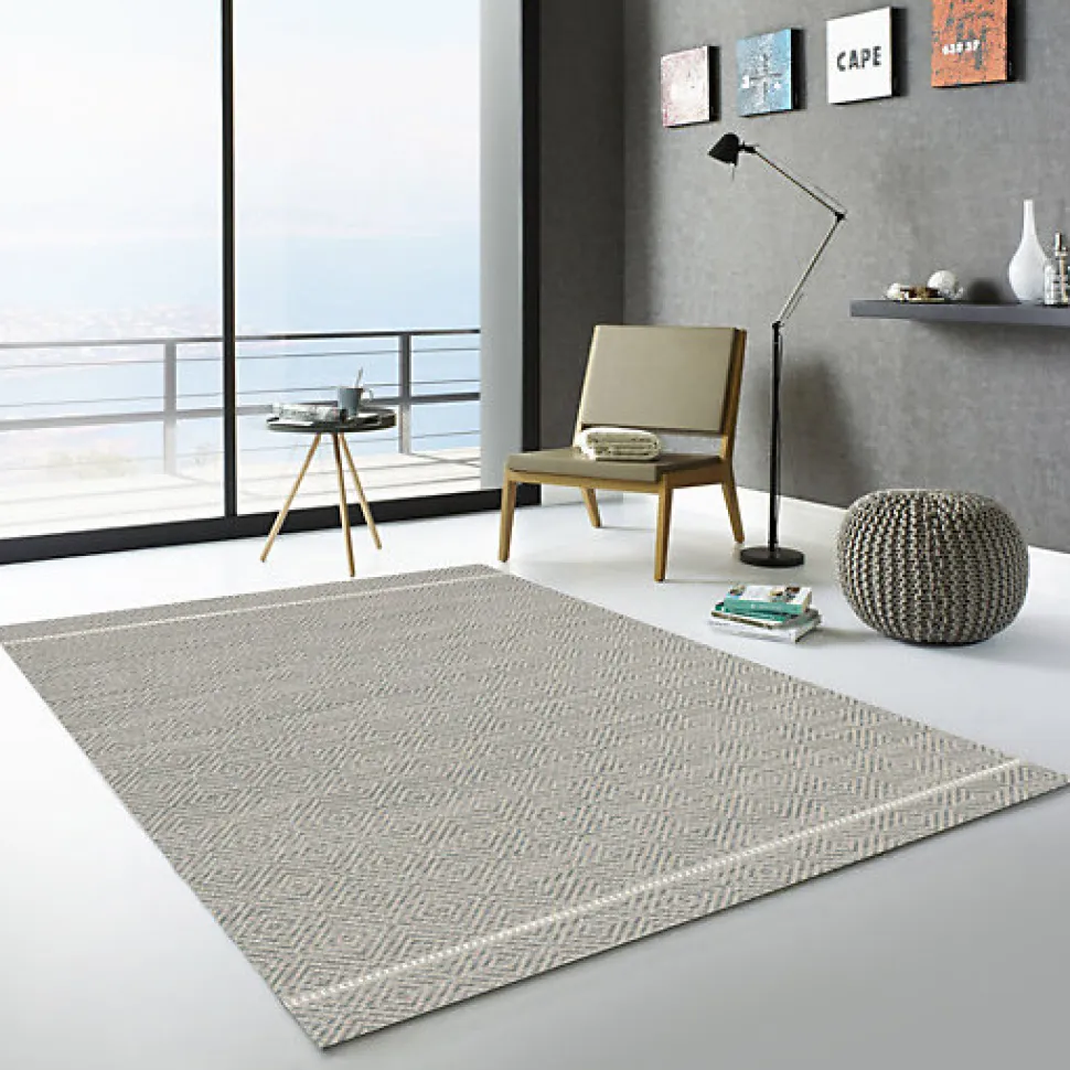 Tapis Prisma Gris - Motif Losanges - 120 x 170 cm