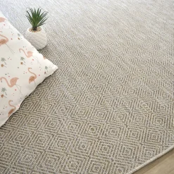 Tapis Prisma Gris - Motif Losanges - 120 x 170 cm