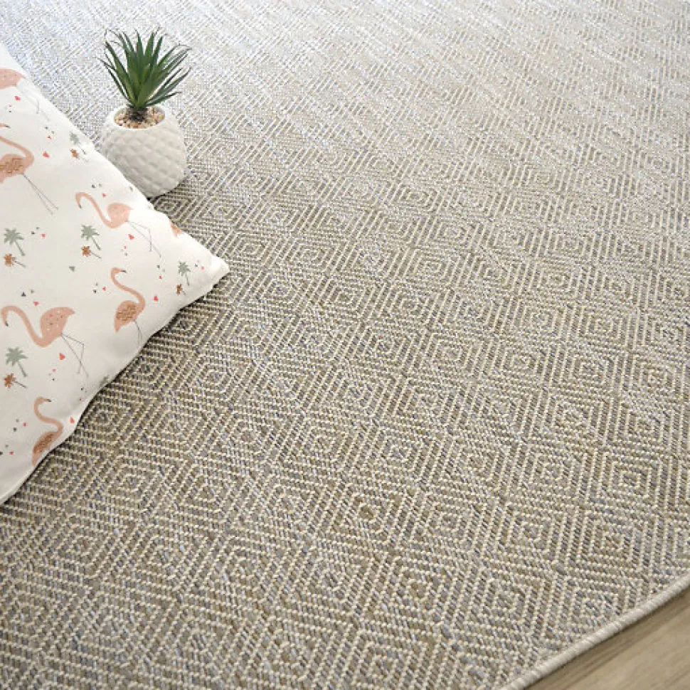Tapis Prisma Gris - Motif Losanges - 120 x 170 cm