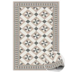 Tapis PVC Tulup 150x225 cm Facile d'entretien Étoiles à huit branches