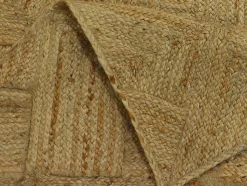 Tapis rectangle 100% jute tressé -160 x 230 cm - Naturel - DAYA