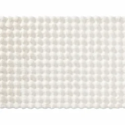 Tapis rectangle 120 x 170 cm Imitation fourrure Modèle Mounty Blanc relief