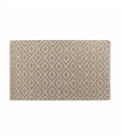 Tapis Rectangle (50 x 80 cm) Lazaro, Coton & Polyester Tissé - 50x80cm - Beige