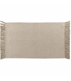 Tapis Rectangle (50 x 80 cm) Pietro, Coton & Polyester Tissé - 50x80cm - Beige