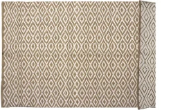 Tapis rectangle en jute et coton L.180 x l.120 cm