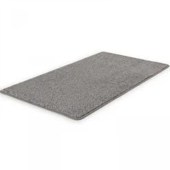 Tapis rectangulaire en polypropylène 80x150 cm anthracite Oviala
