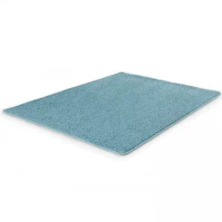 Tapis rectangulaire en polypropylène 200x290 cm bleu Oviala