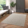 Tapis rectangulaire gris 170 x 120 cm effet viscose GoodHome Yoroo