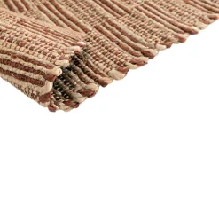Tapis rectangulaire intérieur Melua coton et toile de jute terracotta L.120 x l.170 cm GoodHome