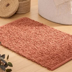 Tapis rectangulaire Soana bouclette 60x90cm- Rouge- Atmosphera