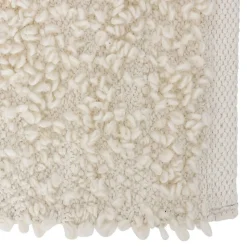 Tapis rectangulaire Soana bouclette 60x90cm- Blanc- Atmosphera